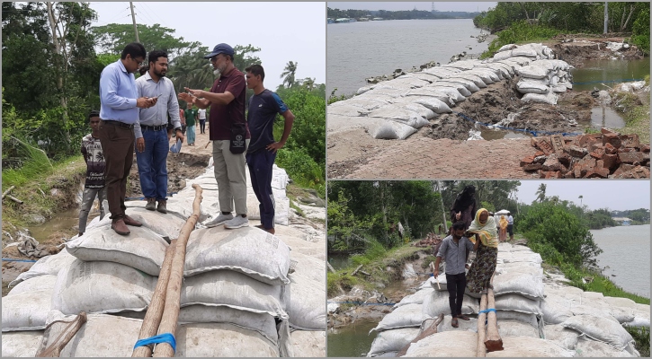 বাগেরহাটে রিমালের প্রভাবে ১২ কিলোমিটার বেড়িবাঁধ ক্ষতিগ্রস্ত